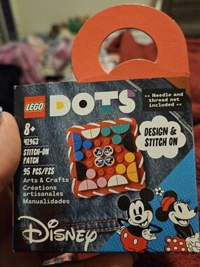 Lego DOTS Disney Stitch-On Patch Red with Blue, Yellow, Pink, Black